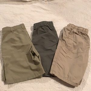 lot of 3 boys cargo Khaki shorts.